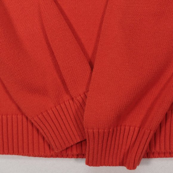 Nautica Sweater Men's XL Red Orange Long Sleeve Solid Pullover - Picture 10 of 10